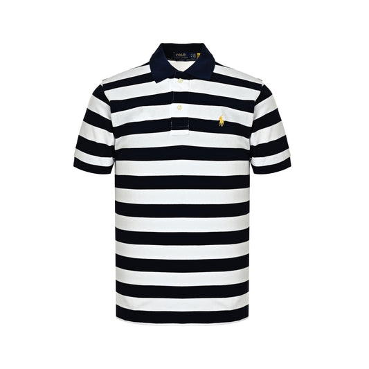 Ralph Lauren pony logo embroidered striped Polo short sleeves
