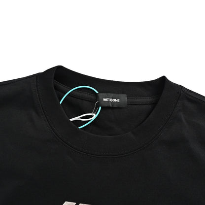 We11 Done colorful gradient barrage letter printed short sleeves
