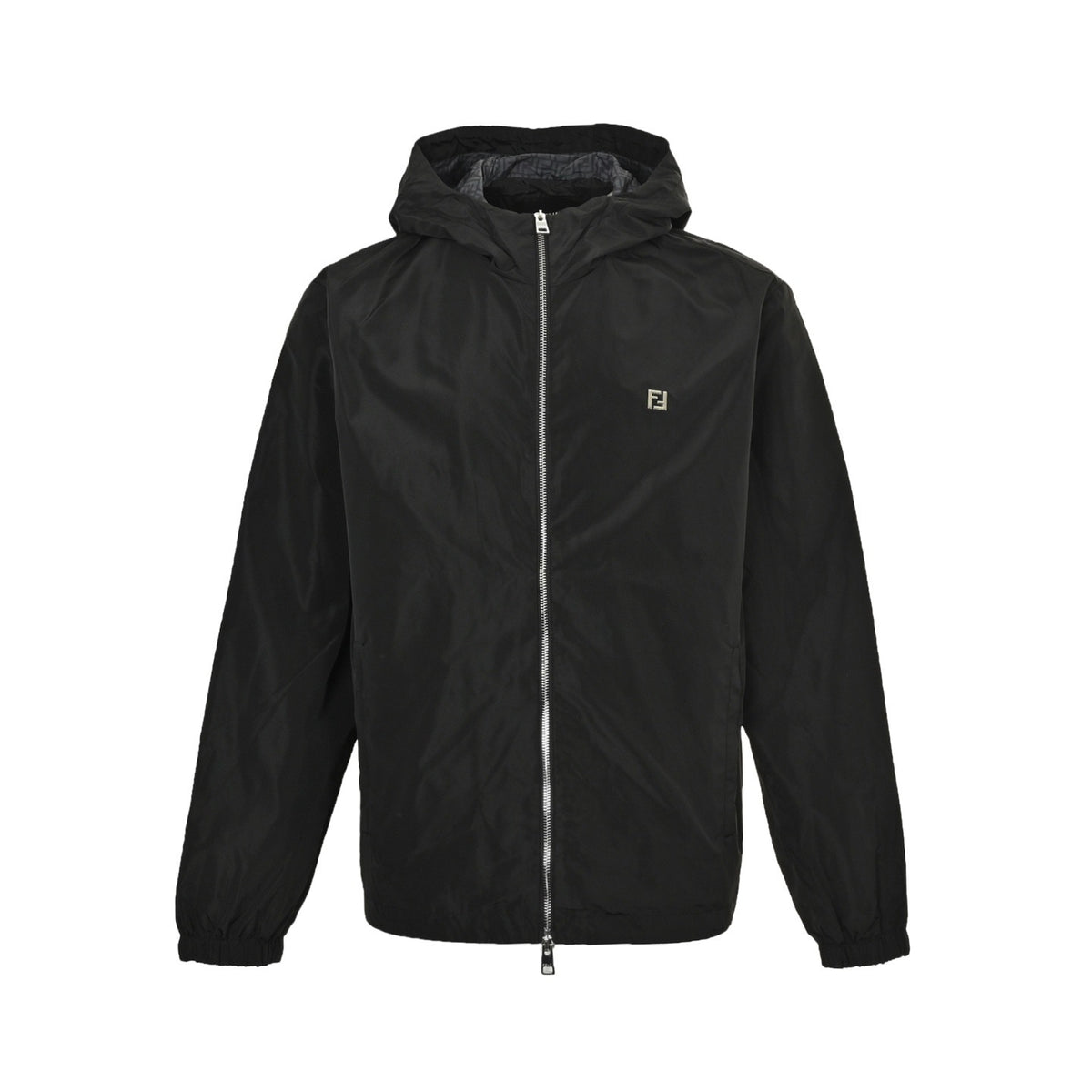 Fendi hardware technical fabric hooded jacket
