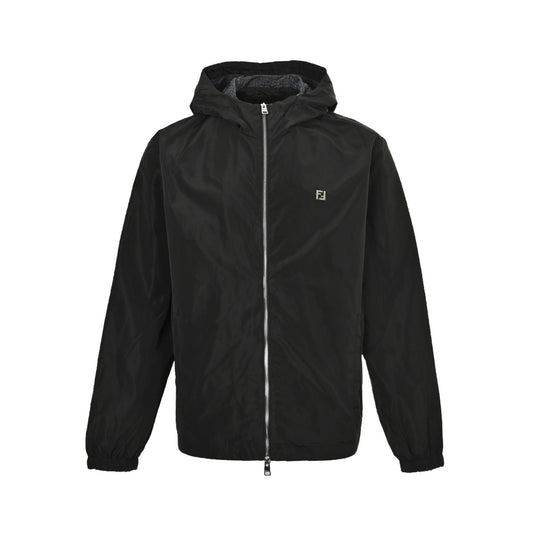 Fendi hardware technical fabric hooded jacket