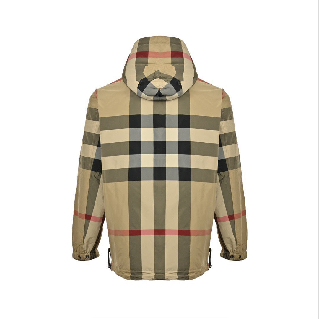 Burberry classic large plaid double-sided windbreaker jacket