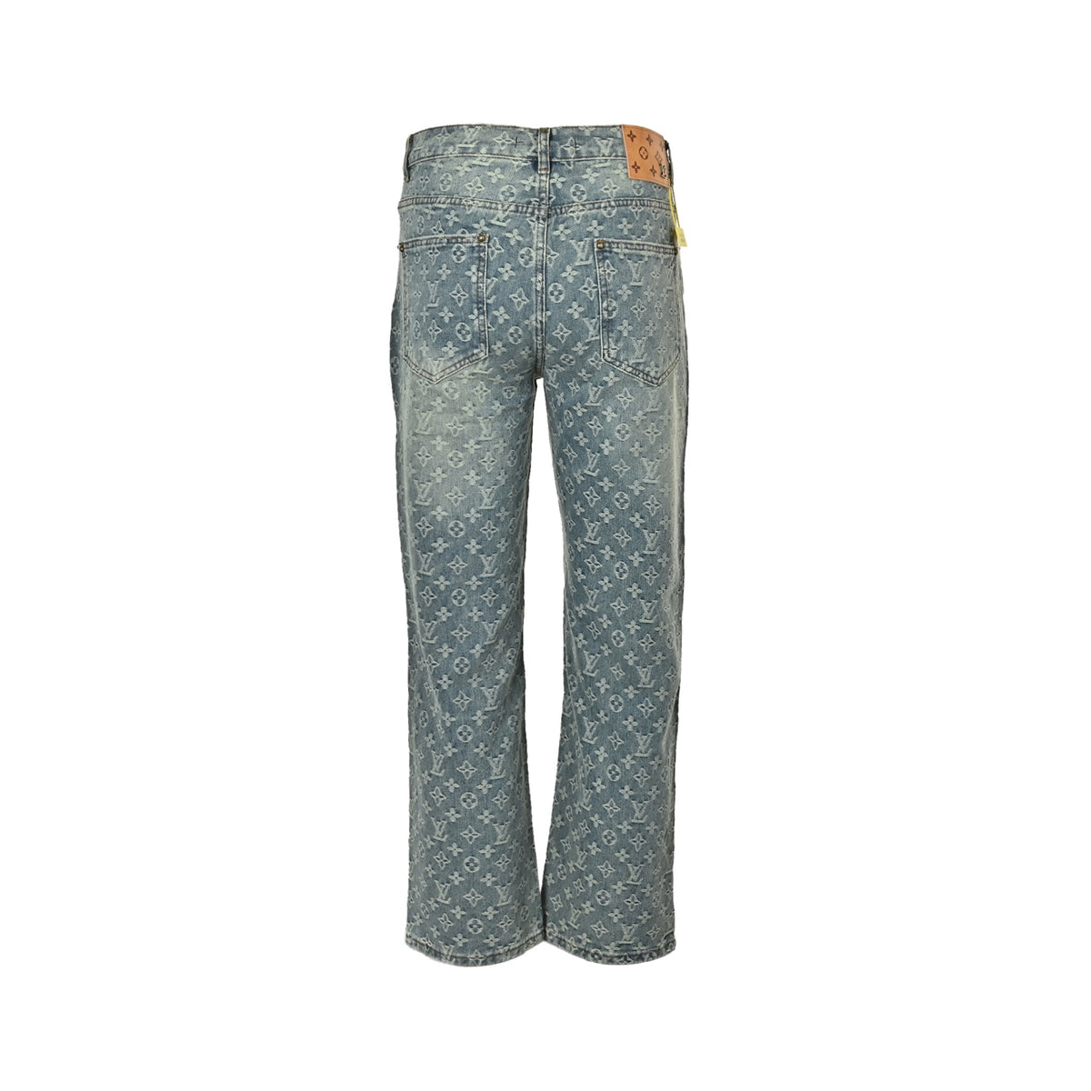 Louis Vuitton old flower all over printed jacquard jeans