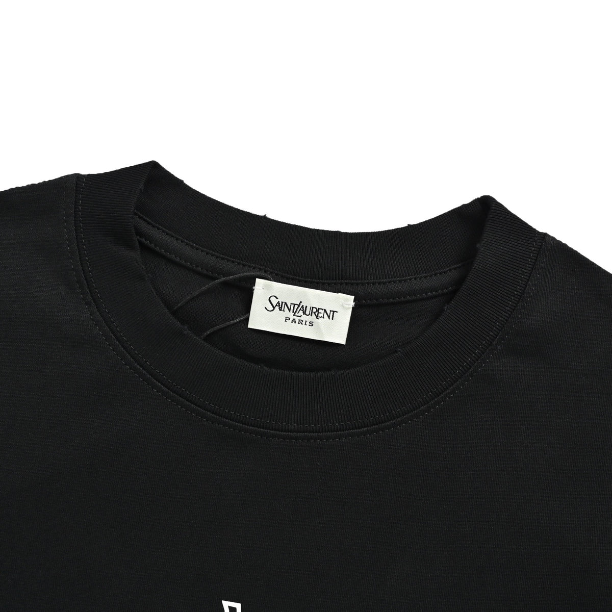 SAINT LAURENT/Yves Saint Laurent front and back silicone letter printed short sleeves