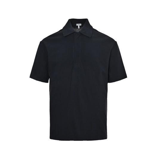 Loewe/Loewewe 25ss placket embroidered logo Polo short sleeves