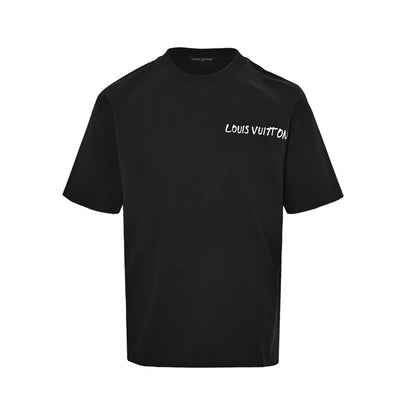 Louis Vuitton short sleeves with slogan printed letters on the chest
