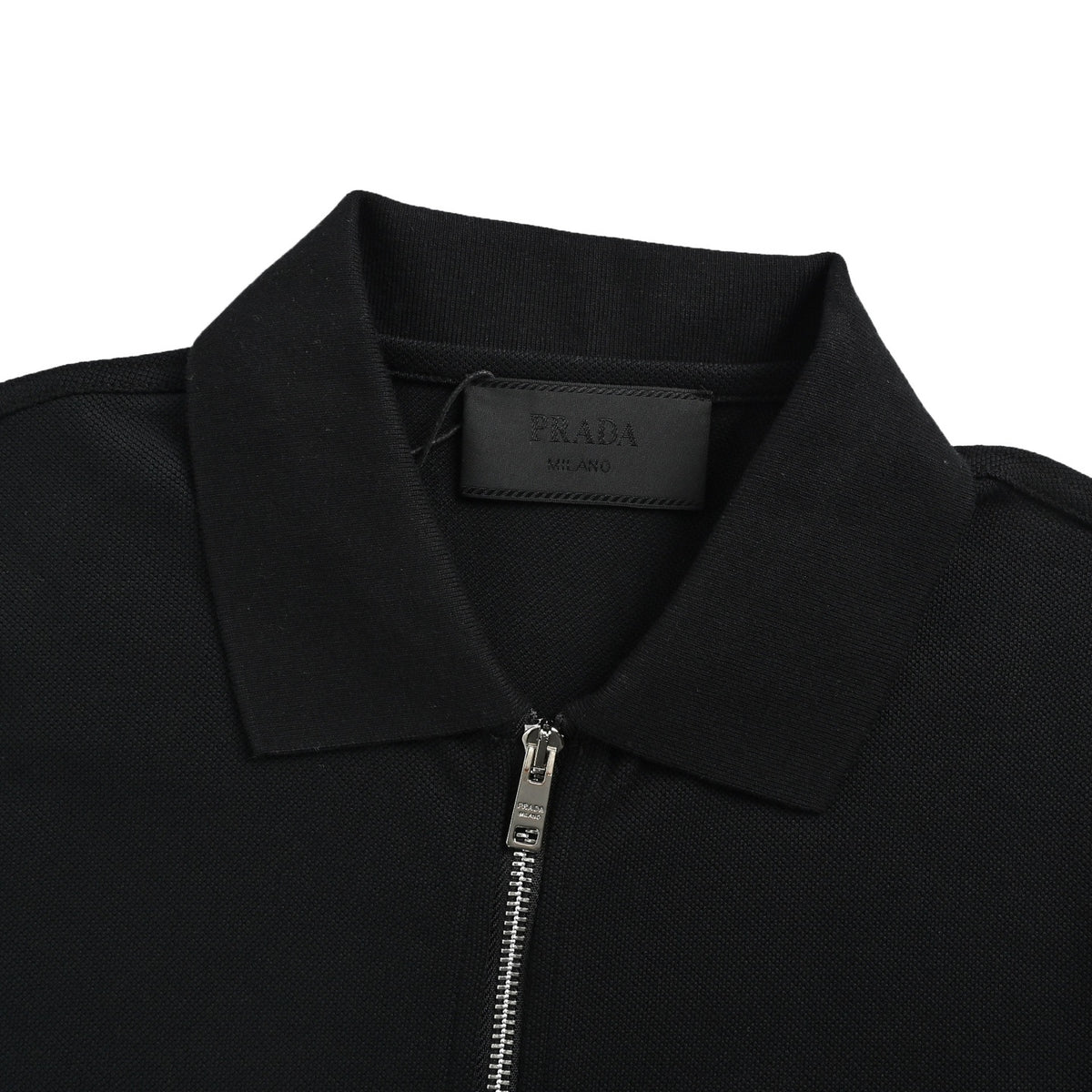 Prada Red Stripe Half-Zip Polo Short Sleeve