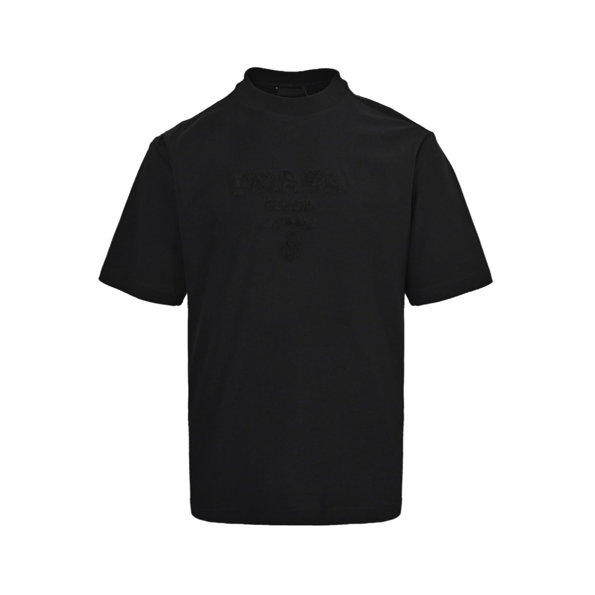 Prada 25ss dark pattern terry embroidered logo short sleeves