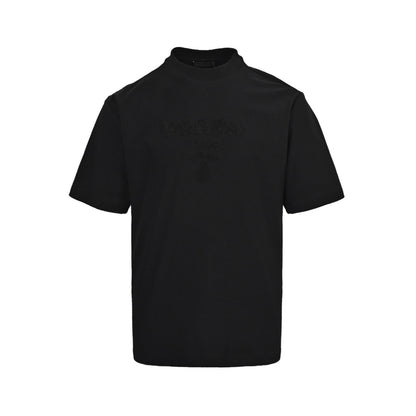 Prada 25ss dark pattern terry embroidered logo short sleeves