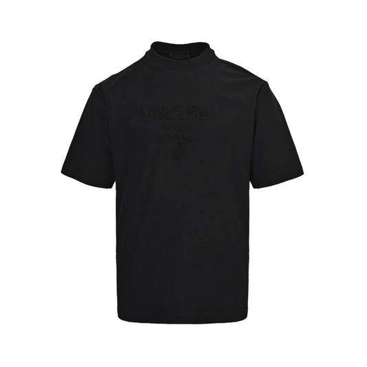 Prada 25ss dark pattern terry embroidered logo short sleeves