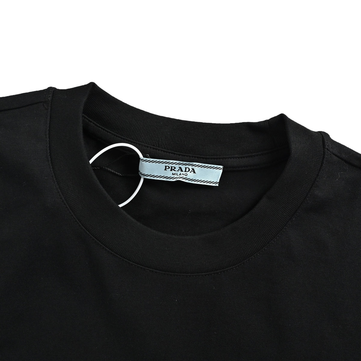 Prada heavy beaded embroidery stroked letter short sleeves
