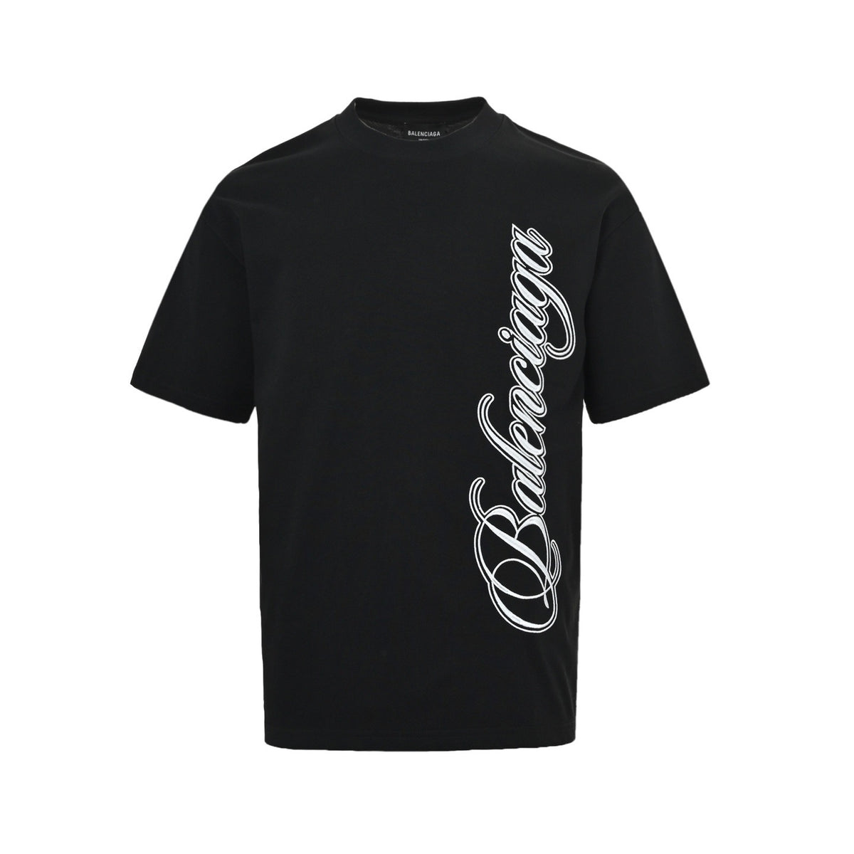 Balenciaga vertical letter embroidery short sleeves