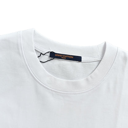 Louis Vuitton Earth letter slogan printed short sleeves