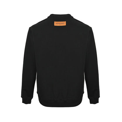 Louis Vuitton 25Fw chest four-flower embroidery crew neck sweatshirt
