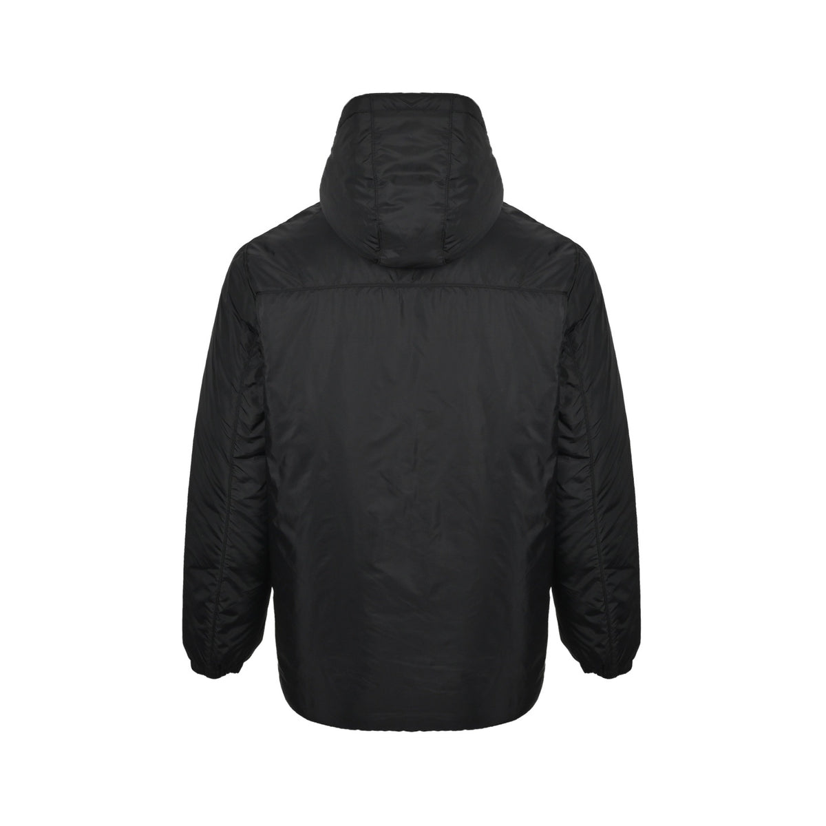 Prada triangle logo regenerated nylon hooded down jacket