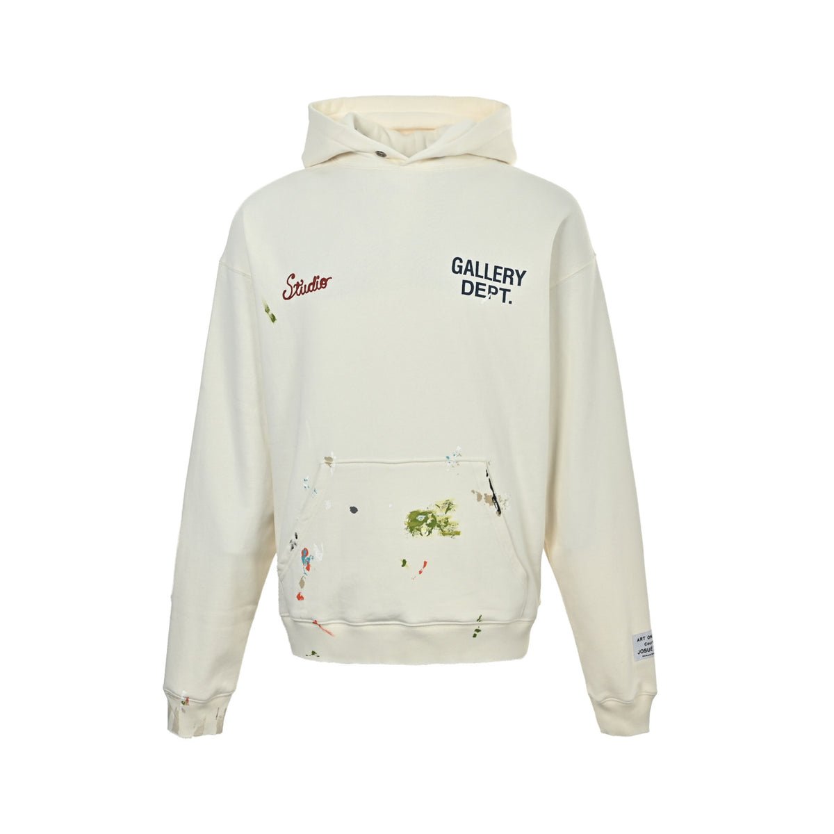 GALLERY DEPT G letter leather patch hooded sweatshirt