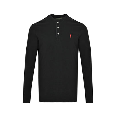 Ralph Lauren pony mark Henry collar long-sleeved T-shirt