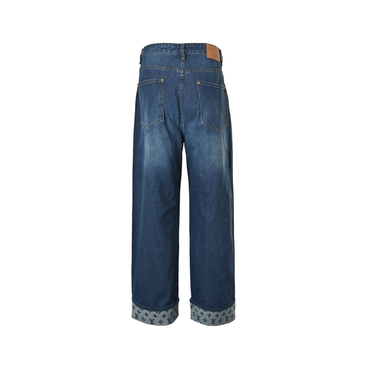 Louis Vuitton MONOGRAM cuffed hem straight jeans