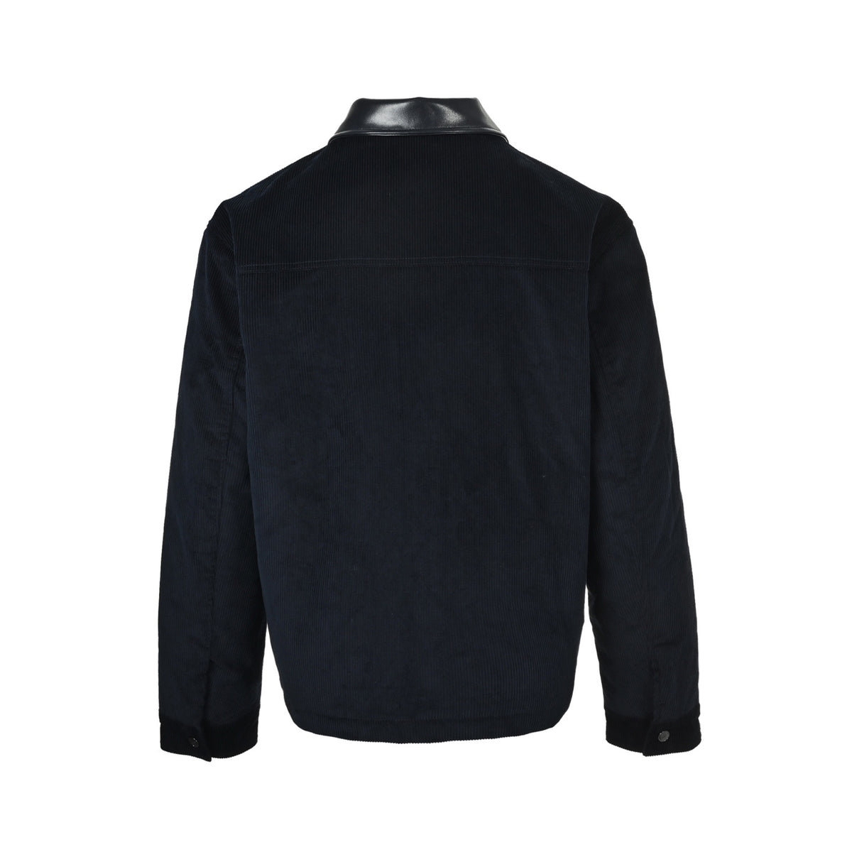 Gucci embroidered leather collar three-pocket velvet corduroy jacket