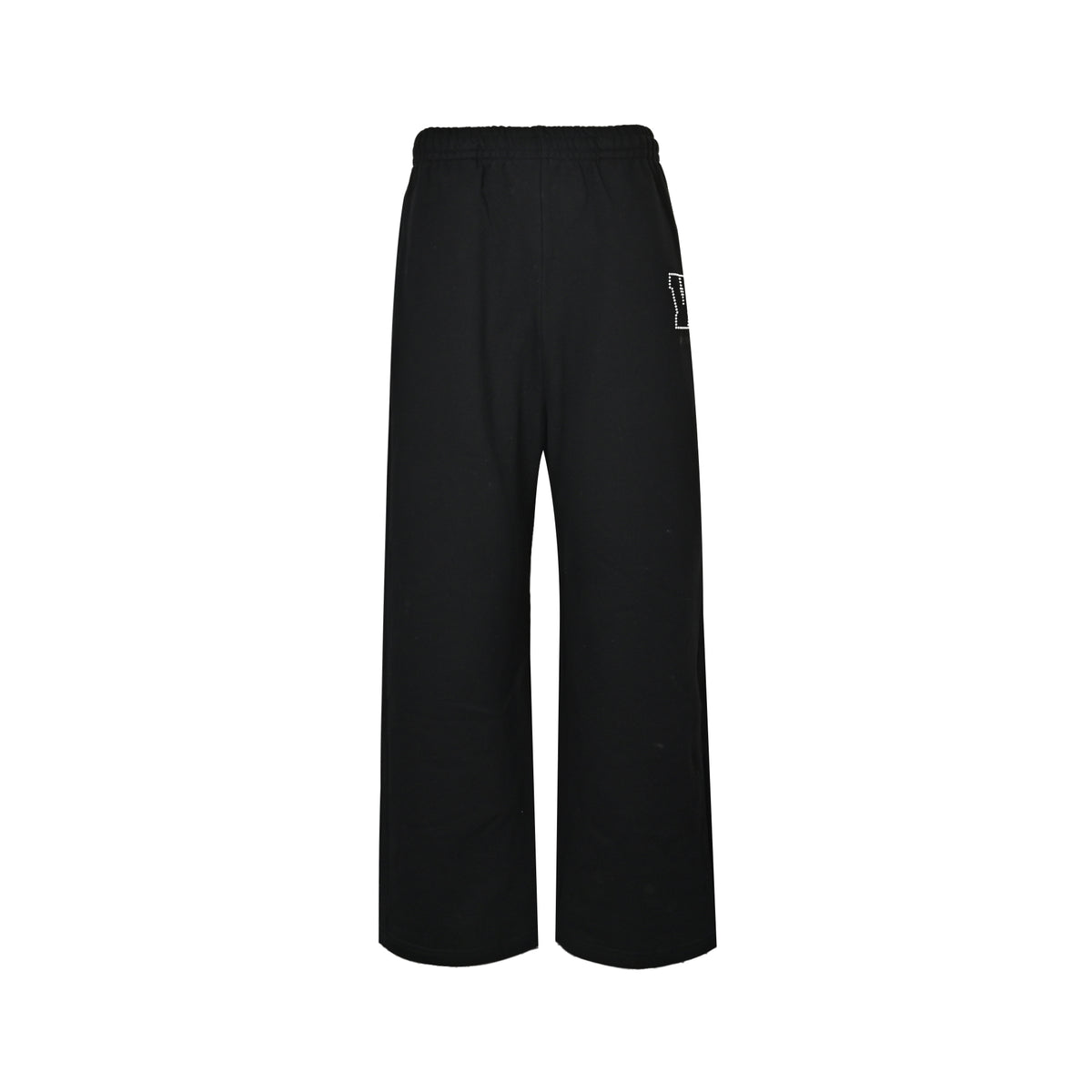 We11 Done pearl logo perm beaded trousers