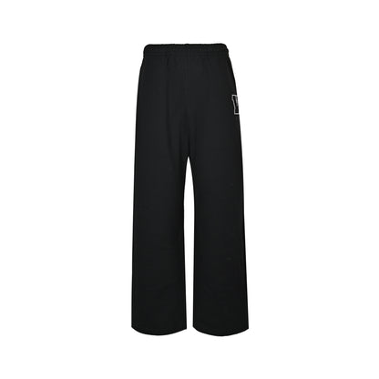 We11 Done pearl logo perm beaded trousers