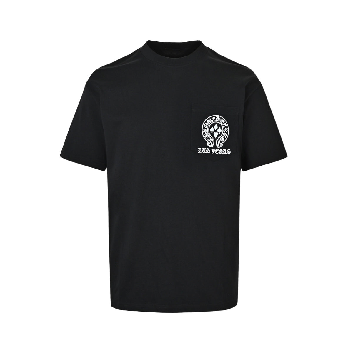 Chrome Hearts/Chrome Heart Sanskrit Cross Round Neck Short Sleeve