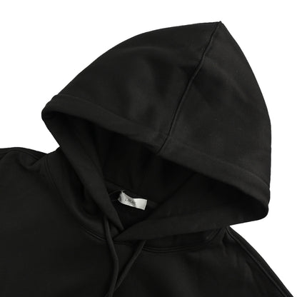 Dior tri-color patch embroidered patch hooded sweatshirt