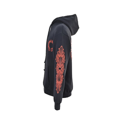 Chrome Hearts/Chrome Heart 25Fw Navy Red Sanskrit Scroll Hooded Sweatshirt
