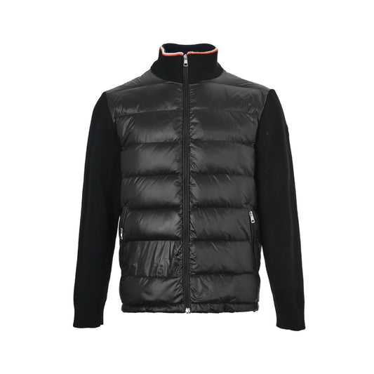 Moncler/Meng Mouth Quilted Wool Splicing Stand Collar Down Jacket