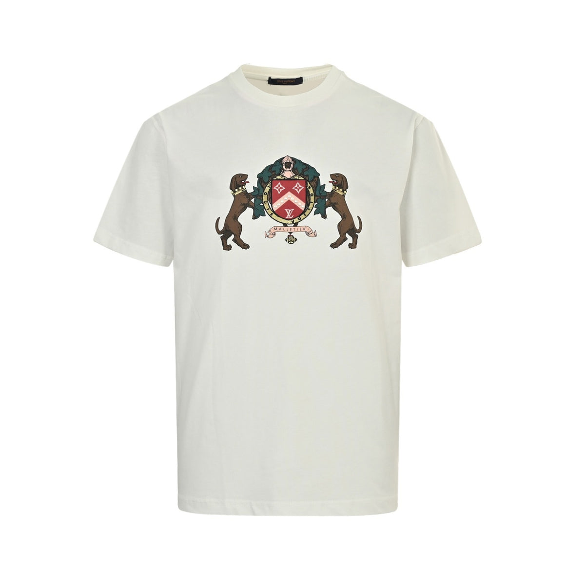 Louis Vuitton 25ss double dog logo printed short sleeves