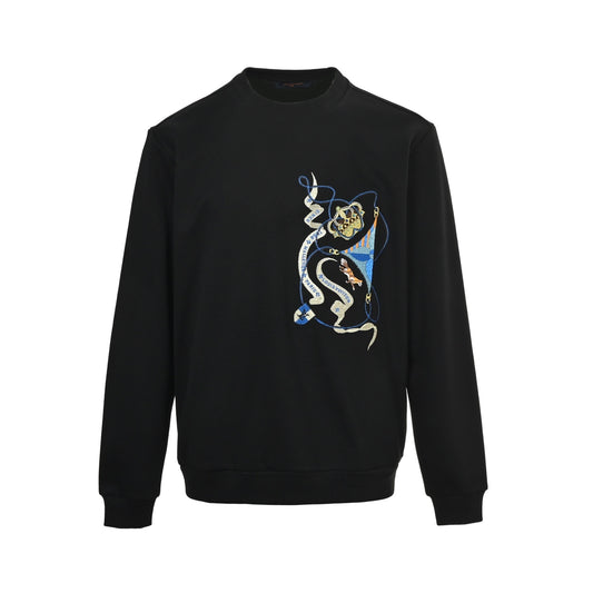Louis Vuitton crown embroidered crew neck sweatshirt