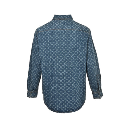 Louis Vuitton 25Fw all-over printed old flower denim shirt jacket