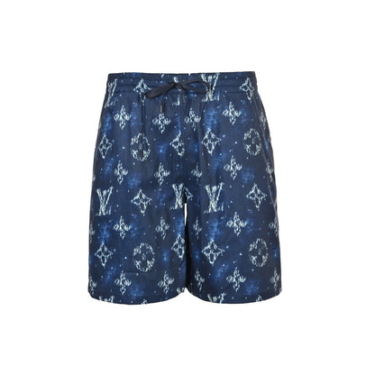 Louis Vuitton 25ss presbyopia all-over printed rendering suit shorts