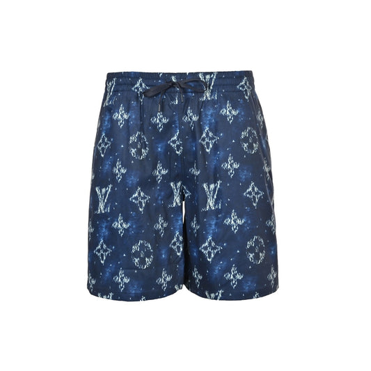 Louis Vuitton 25ss presbyopia all-over printed rendering suit shorts
