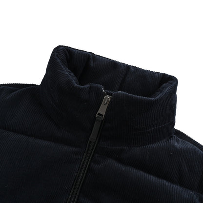 Burberry War Horse Leather Corduroy Stand Collar Down Jacket