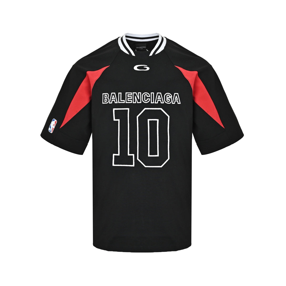 Balenciaga 26ss NBA basketball joint embroidered short-sleeve