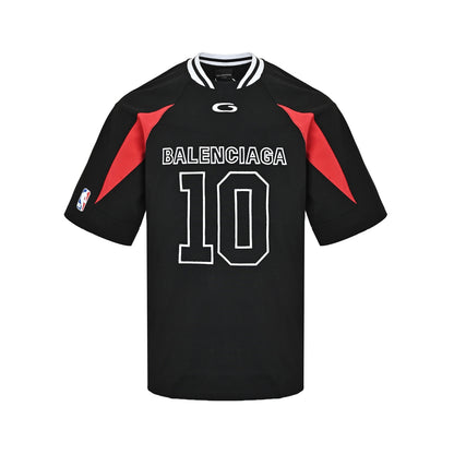 Balenciaga 26ss NBA basketball joint embroidered short-sleeve