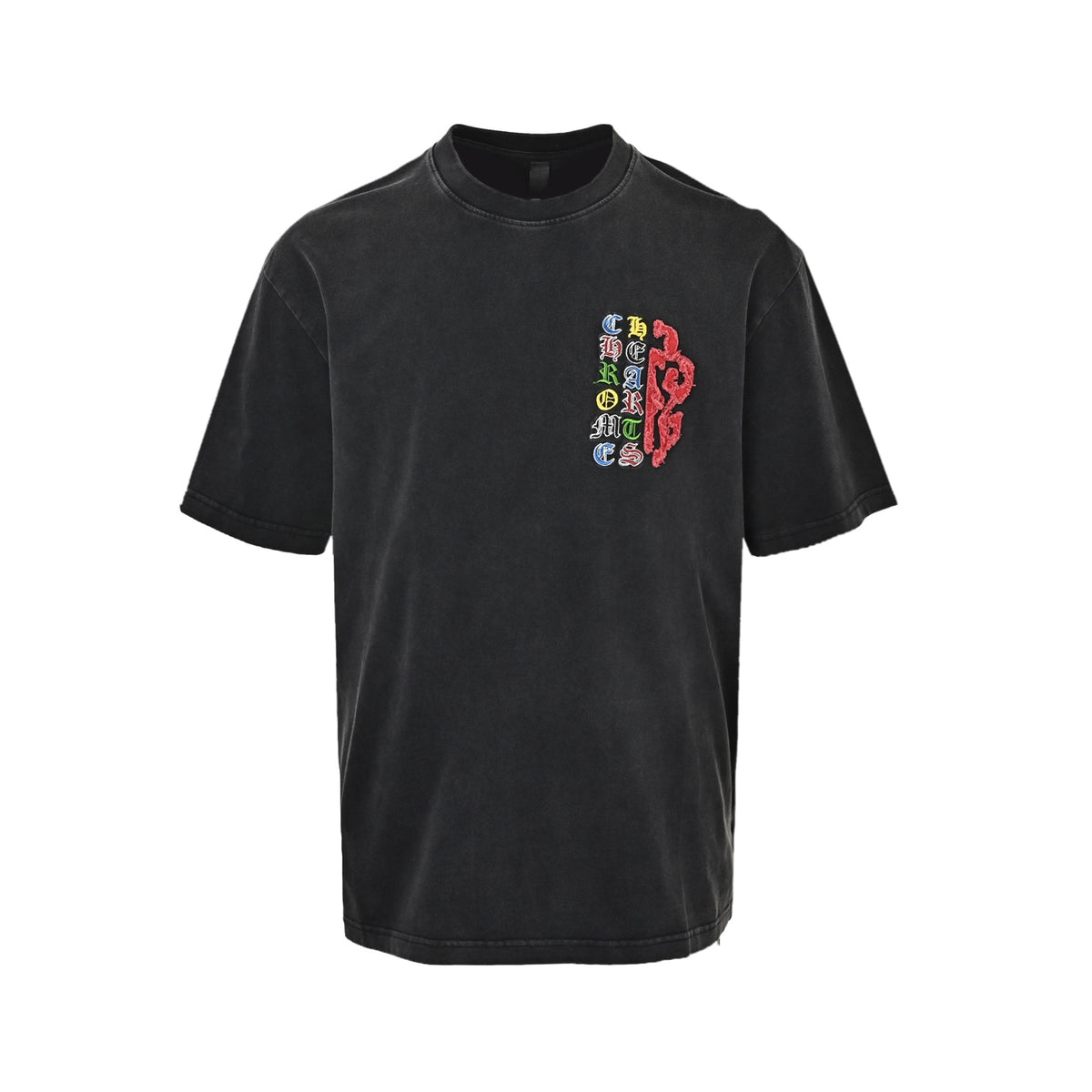 Chrome Hearts patch embroidered washed short sleeves