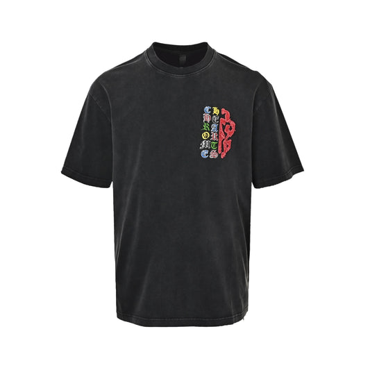 Chrome Hearts patch embroidered washed short sleeves
