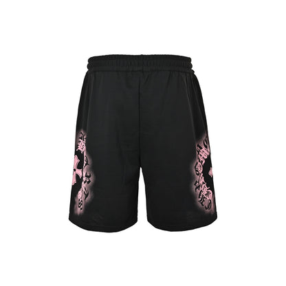 Chrome Hearte/Chrome Heart ghost splash pink printed shorts