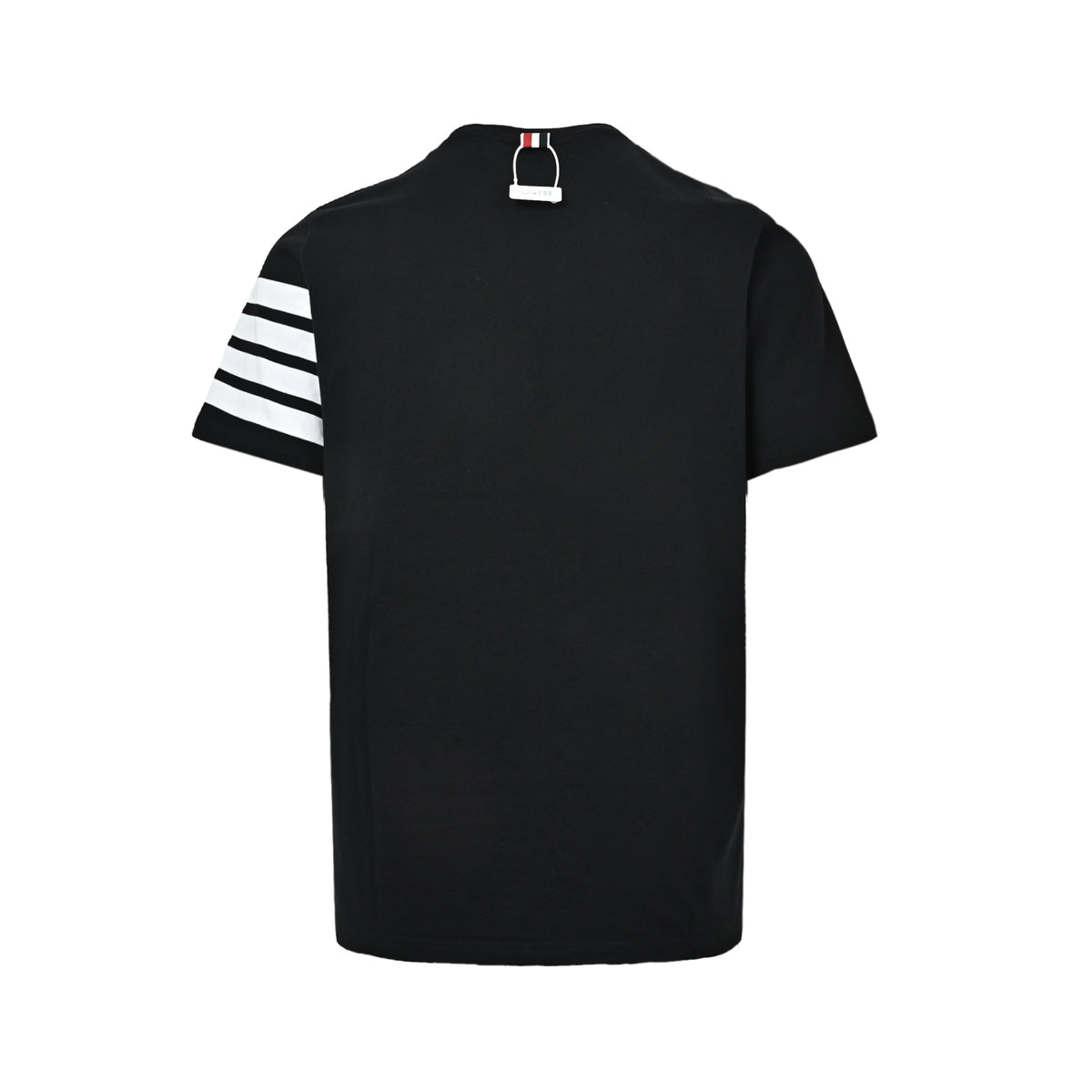 ThomBrowne/Thom Brown plain yarn-dyed four-stripe short sleeves