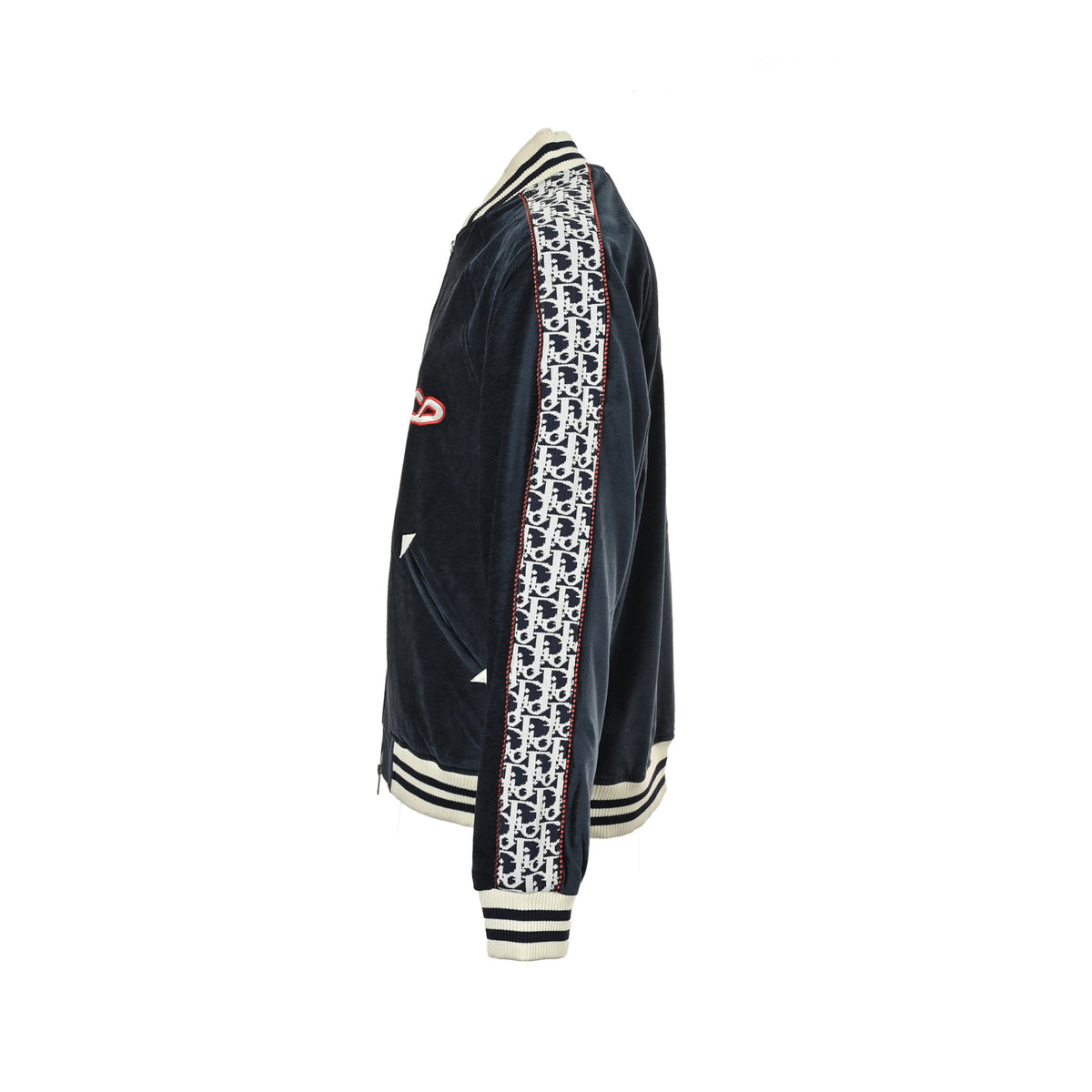 Dior KAWS joint Year of the Snake limited edition webbing embroidered baseball jacket