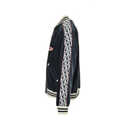 Dior KAWS joint Year of the Snake limited edition webbing embroidered baseball jacket