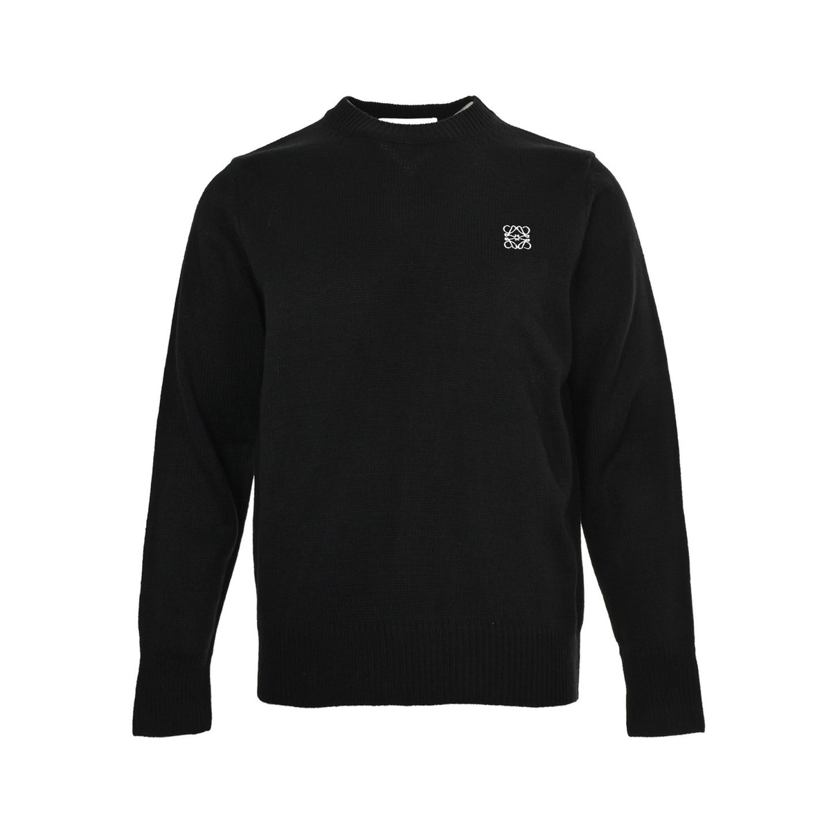 Loewe/Luo Yiwei 24Fw crew neck sweater with letter logo embroidery on the chest