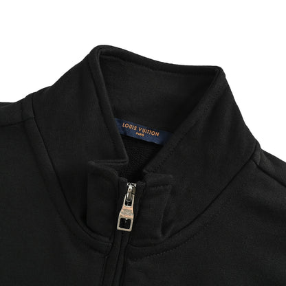 Louis Vuitton 25Fw embroidered presbyopic half-zip sweatshirt