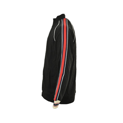 Gucci full double G jacquard red and green striped webbing suit jacket