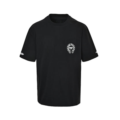 Chrome Hearts/Chrome Heart Beauty Horseshoe Print Short Sleeve