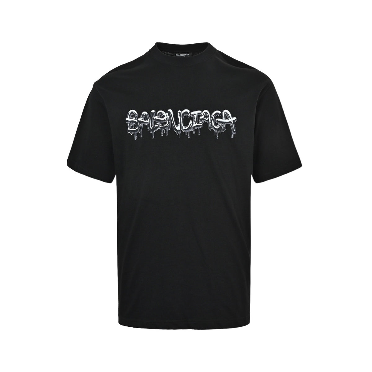 Balenciaga melted letter print short sleeves