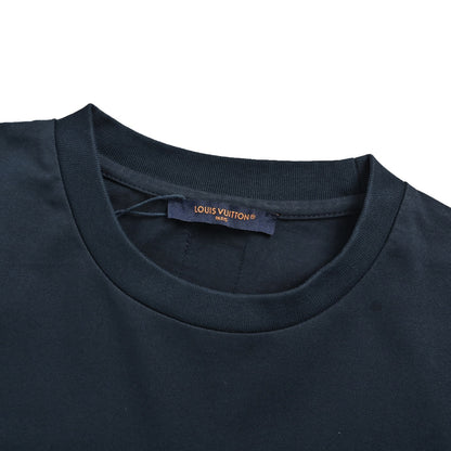 Louis Vuitton 26ss denim patch embroidered short sleeves