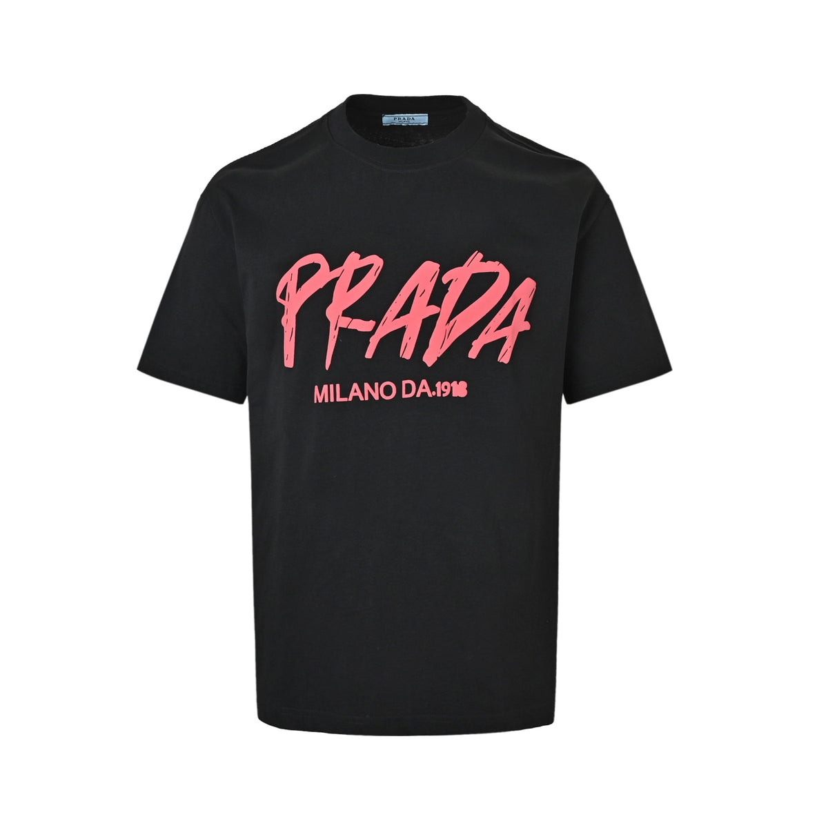 Prada red graffiti signature short sleeves