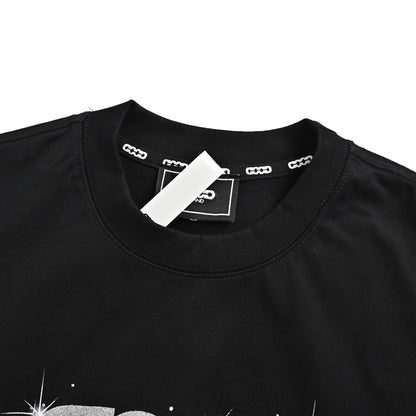 GOODBRAND 26ss Nebula printed silver hot diamond logo short sleeves